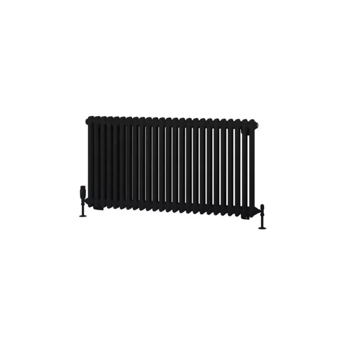 Eastbrook Rivassa 2 Column Radiator 600 x 1148mm Matt Black
