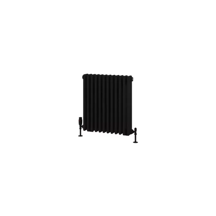Eastbrook Rivassa 3 Column Radiator 600 x 563mm Matt Black