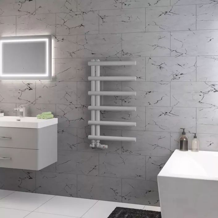Eastbrook Marlow E-Style 850 x 500 Towel Rail Matt Grey