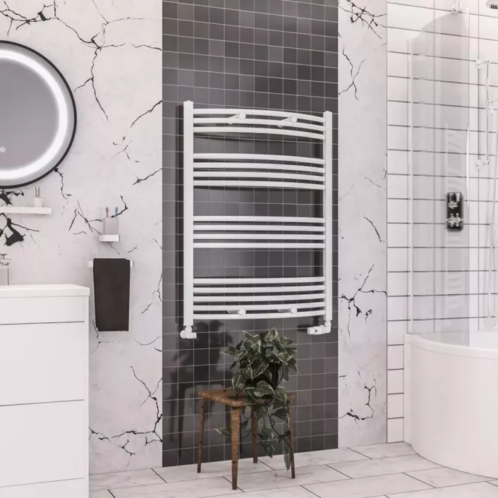 Eastbrook Wendover Curved Multirail 1000 x 750 Gloss White