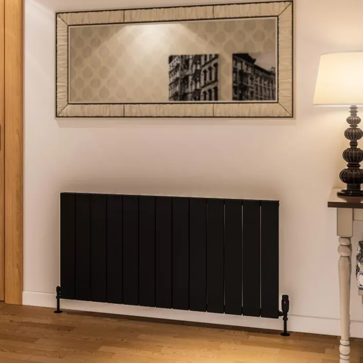 Eastbrook Rosano 600 x 1230 Aluminium Radiator Matt Black