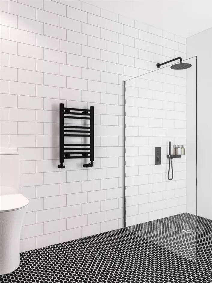 Eastbrook Wingrave 600 x 400 Straight Multirail Matt Black