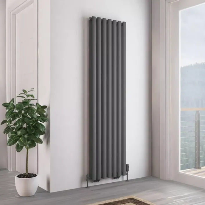 Eastbrook Tunstall Double 1800 x 490 Radiator Matt Anthracite