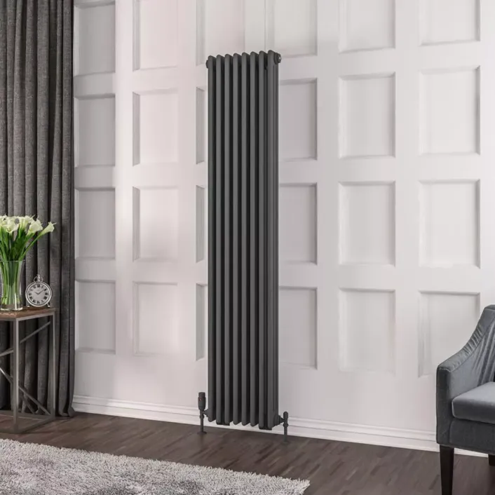 Eastbrook Rivassa 3 Column Rad. 1800x383mm Matt Anthracite
