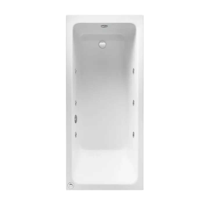 Eastbrook Portland 1700 x 750 x 440mm Single Ended 6 Jet Whirlpool Rectangular Beauforte Bath - White