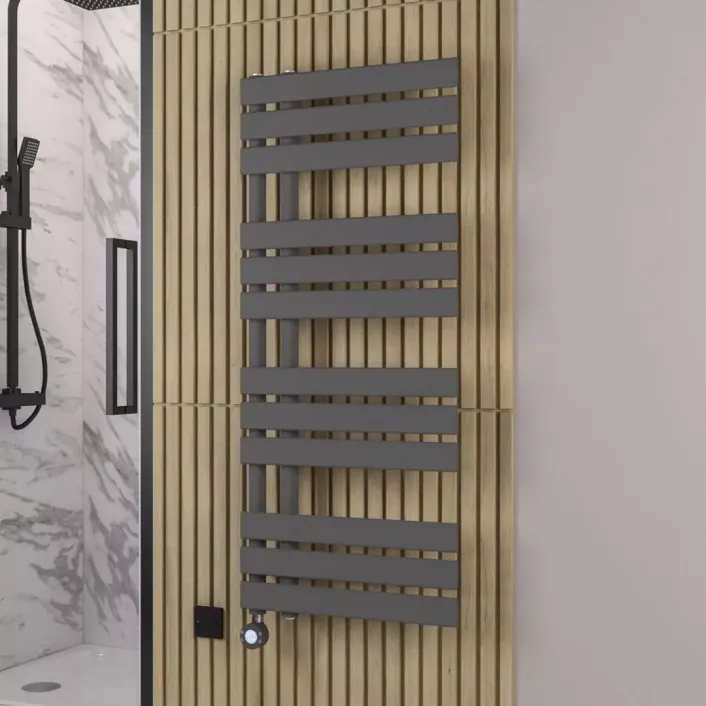 Eastbrook Brockworth All Electric Towel Rail 1200 x 500mm Matt Anthracite