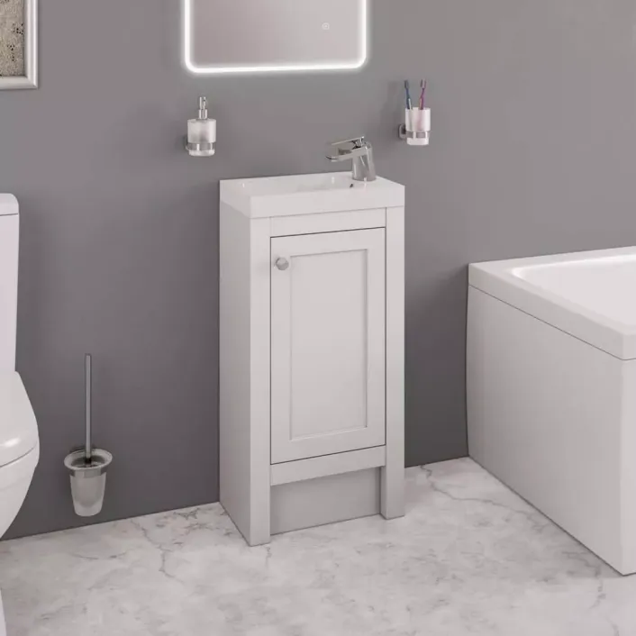 Eastbrook Hardwick Traditional 39CM 1 Door Basin Vanity Unit - White