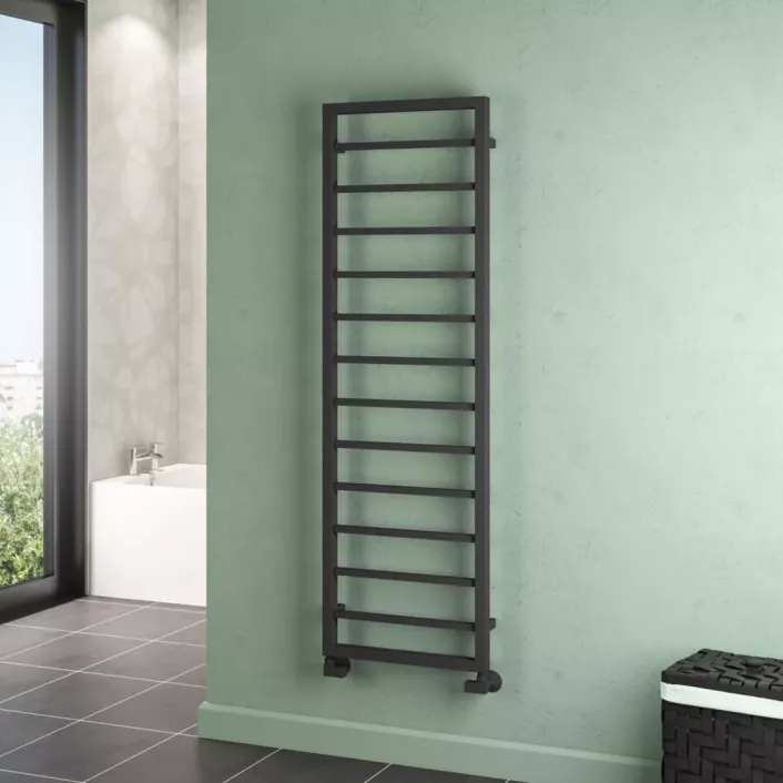 Eastbrook Ryton 1600 x 500mm. Towel Rail Matt Anthracite