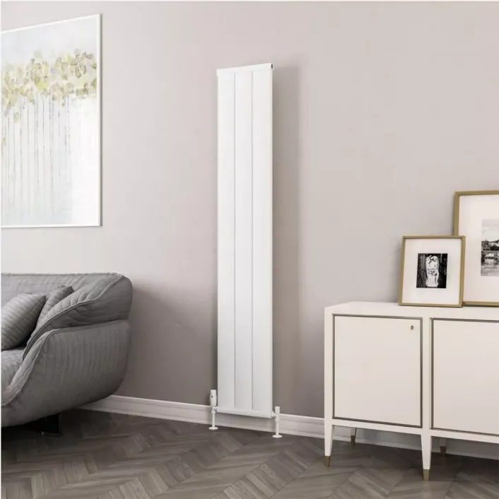 Eastbrook Kingswood Slimline 1800 x 310 Aluminium Radiator Matt White
