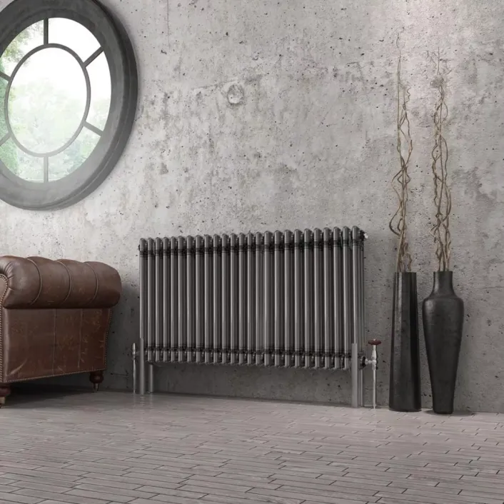 Eastbrook Imperia 3 Column Radiator 600 x 1145mm Bare Metal
