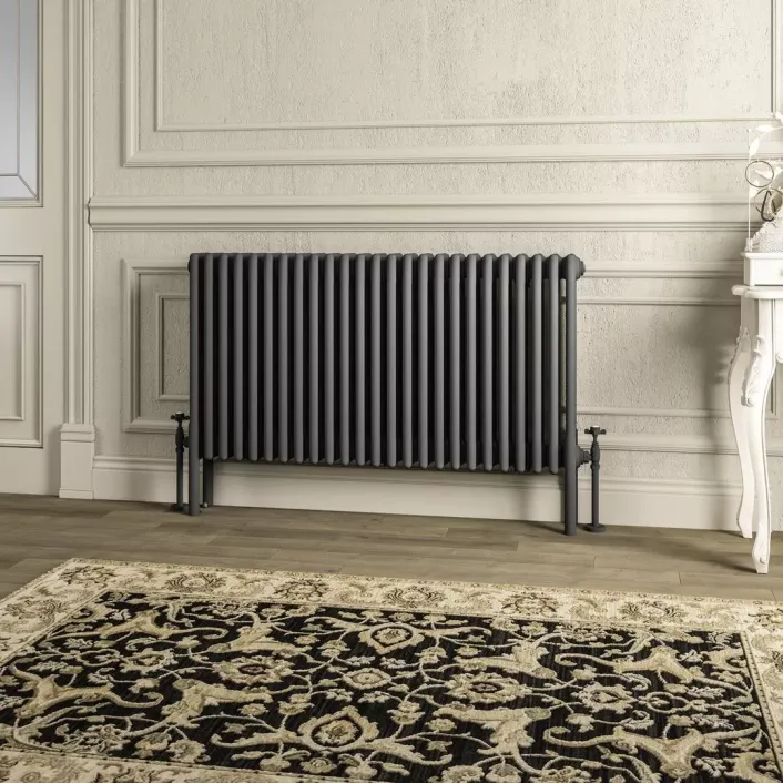 Eastbrook Imperia 4 Column Radiator 600 x 1145mm Matt Anthracite