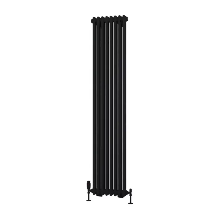Eastbrook Rivassa 2 Column Radiator 1800 x 383mm Matt Black