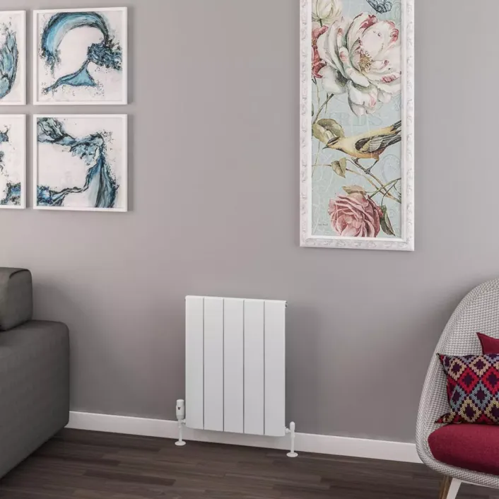 Eastbrook Withington 600 x 470 Aluminium Radiator Matt White