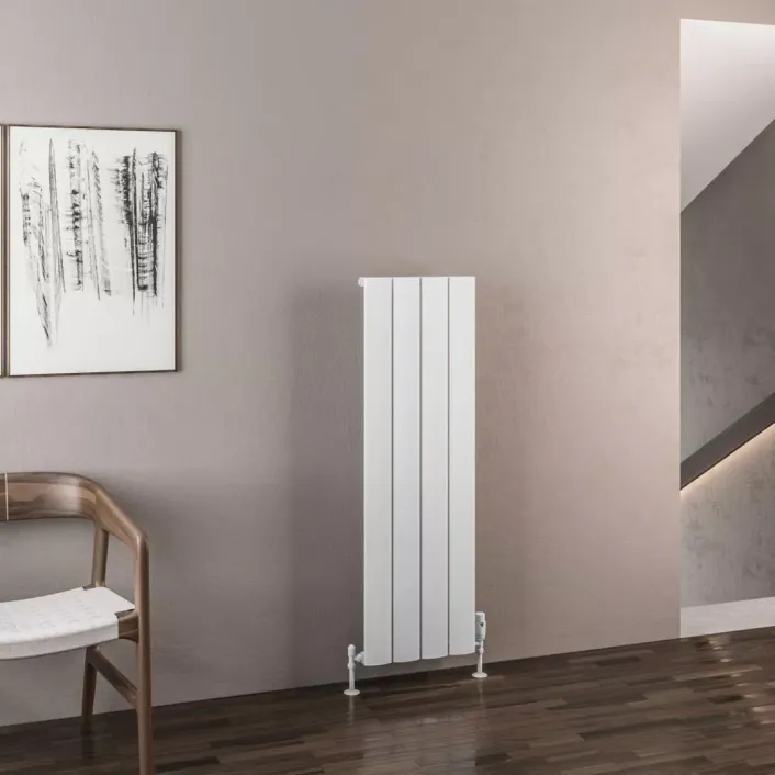 Eastbrook Malmesbury 1200 x 375 Aluminium Radiator Matt White