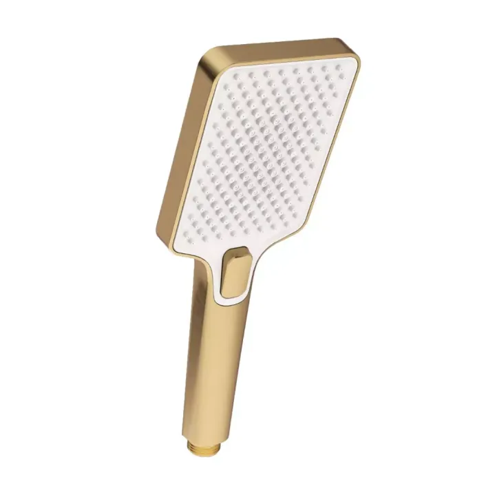 Eastbrook Rectangular 3 Function Shower Handset - Brushed Brass