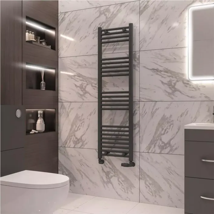 Eastbrook Wingrave 1400 x 400 Straight Multirail Matt Anthracite
