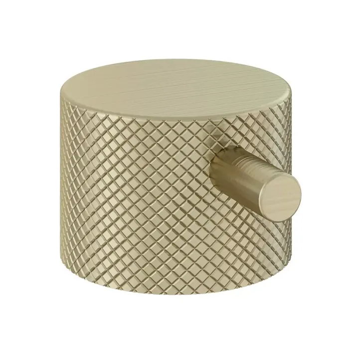 Eastbrook Meriden Full Knurling Valve Handles with Round Lever for Meriden Shower Valves - Brushed Brass