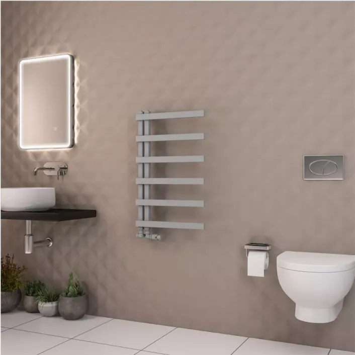 Eastbrook Platani 800 x 500mm Towel Rail Matt Grey