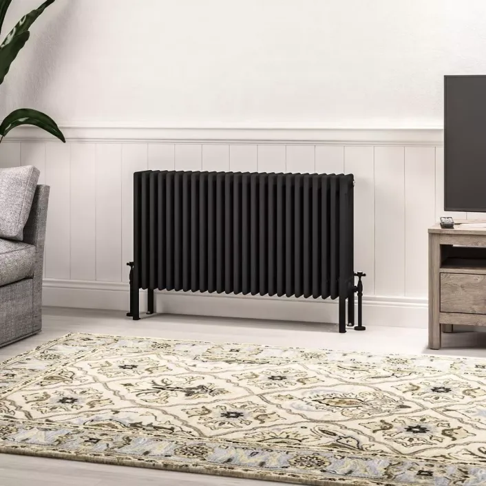 Eastbrook Imperia 6 Column Radiator 600 x 1145mm Matt Black