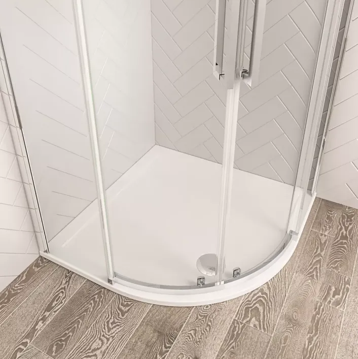 Eastbrook Corsair 800x800mm Quad 25mm Shower Tray- White