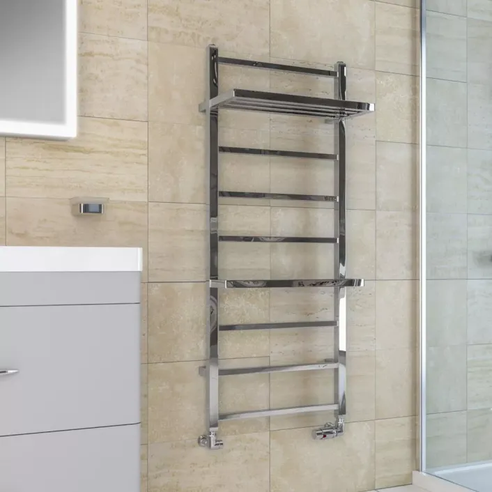 Eastbrook Launton Designer Towel Rail 1200x500mm Chrome