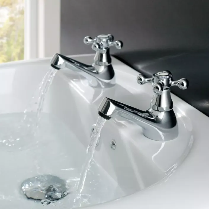 Eastbrook Stenhouse (Pair) Basin Taps - Chrome