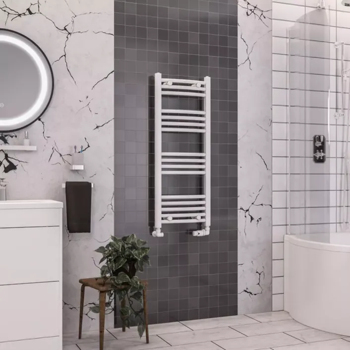 Eastbrook Wendover Curved Multirail 1000 x 400 Gloss White