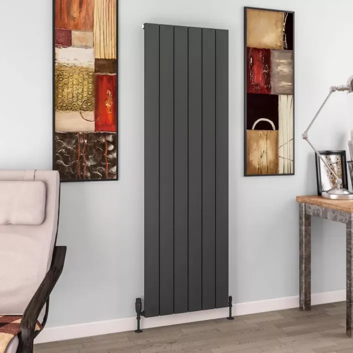 Eastbrook Charlton 1800 x 565 Aluminium Radiator Matt Anthracite