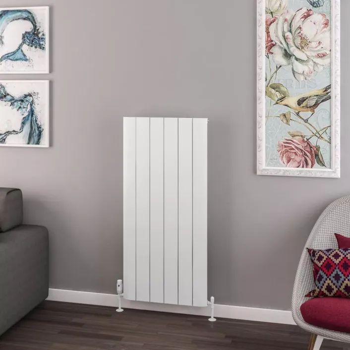 Eastbrook Withington 1200 x 565 Aluminium Radiator Matt White