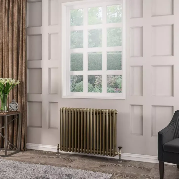 Eastbrook Rivassa 3 Column Radiator 600 x 833mm Bronze Effect