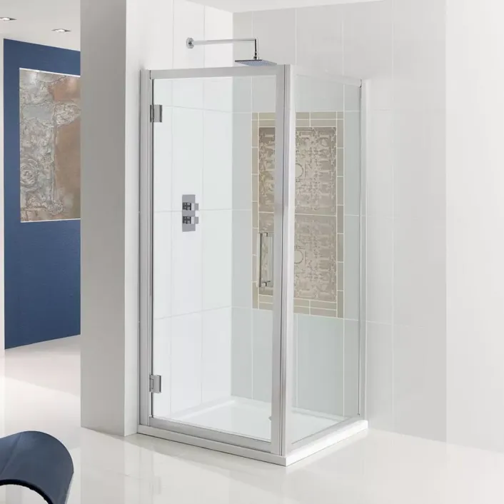 Eastbrook Corniche Easy Clean 1950mm x 700mm Hinge Shower Door - Chrome