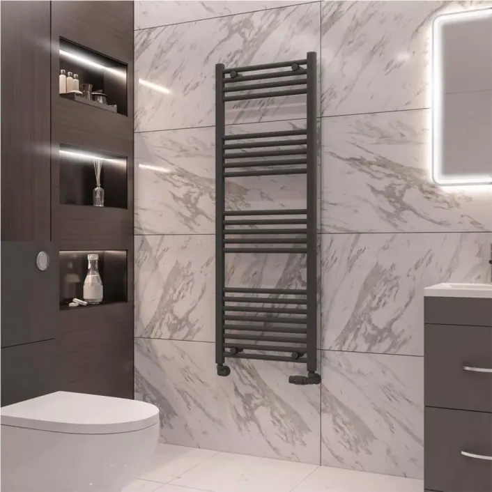 Eastbrook Wingrave 1400 x 500 Straight Multirail Matt Anthracite