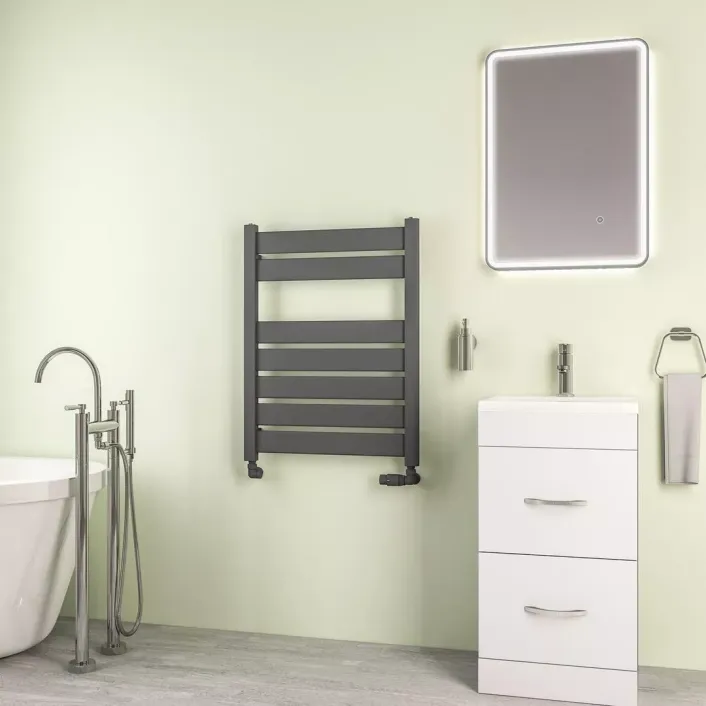 Eastbrook Santero 800 x 600mm Towel Rail Matt Anthracite