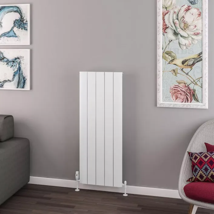 Eastbrook Withington 1200 x 470 Aluminium Radiator Matt White