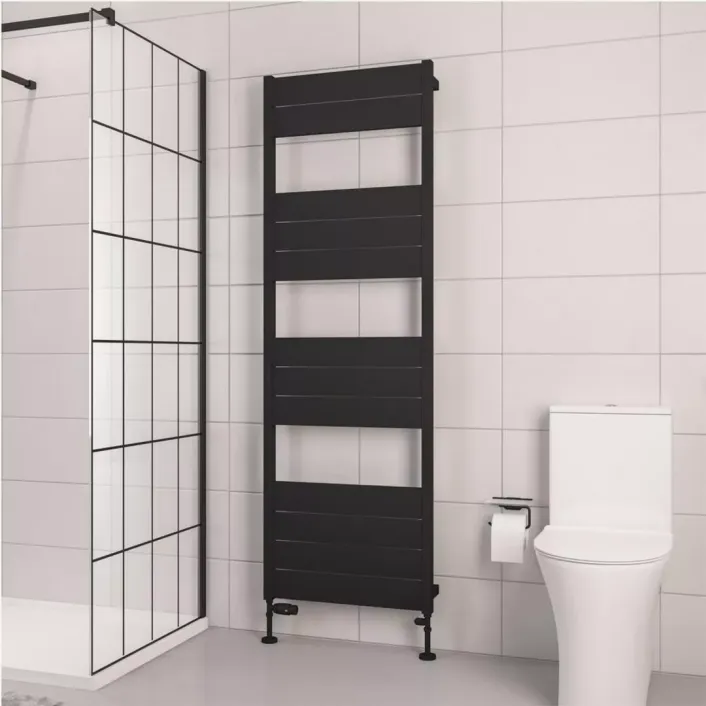 Eastbrook Kingswood Slimline 1820 x 600 Aluminium Towel Rail Matt Black