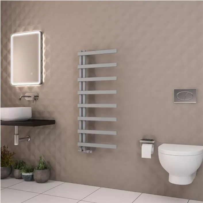 Eastbrook Platani 1150 x 500mm Towel Rail Matt Grey