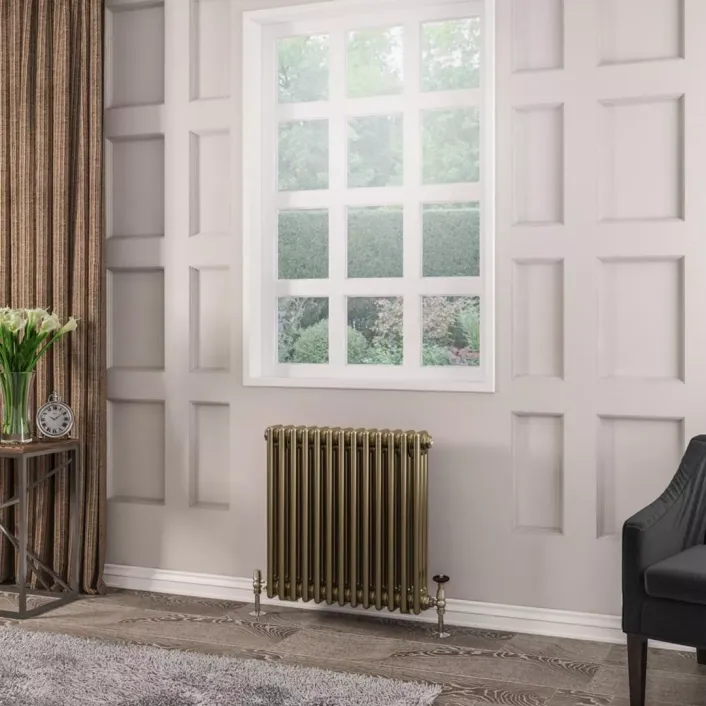 Eastbrook Rivassa 3 Column Radiator 600 x 608mm Bronze Effect