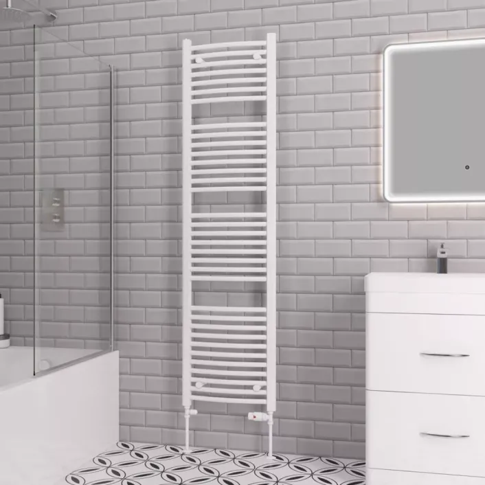 Eastbrook Curved Biava Multirail 1720 x 450 Gloss White