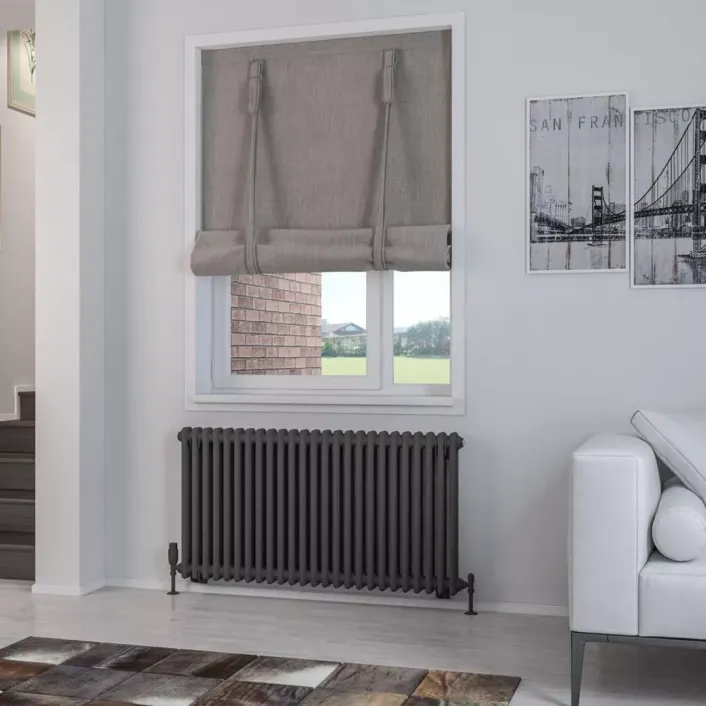 Eastbrook Rivassa 2 Column Rad. 600x1148mm Matt Anthracite