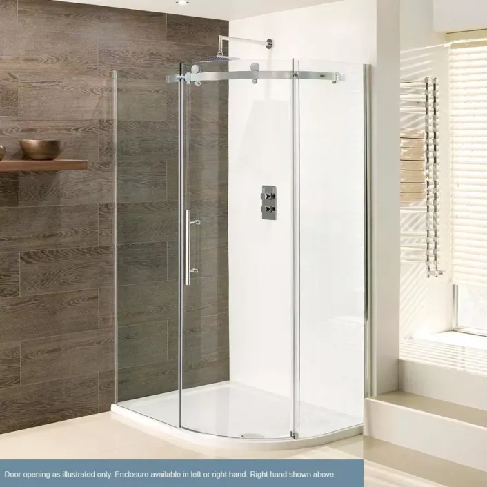 Eastbrook Vanguard 10mm 1200x800mm Left Hand Offset Quadrant Shower Enclosure - Chrome