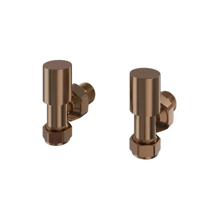 Eastbrook Angled Radiator Valve (Pair) Brushed Bronze