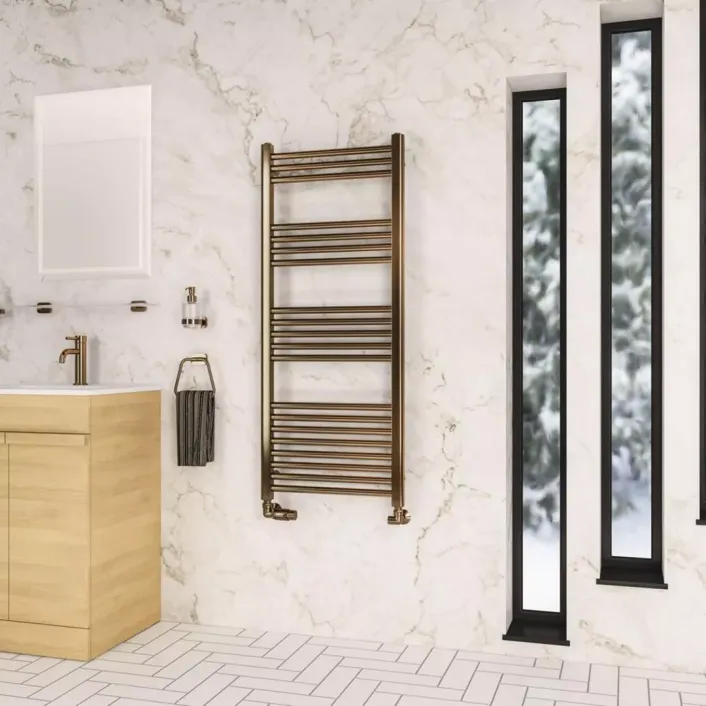 Eastbrook Wendover Straight Multirail 1200 x 500 Brushed Bronze