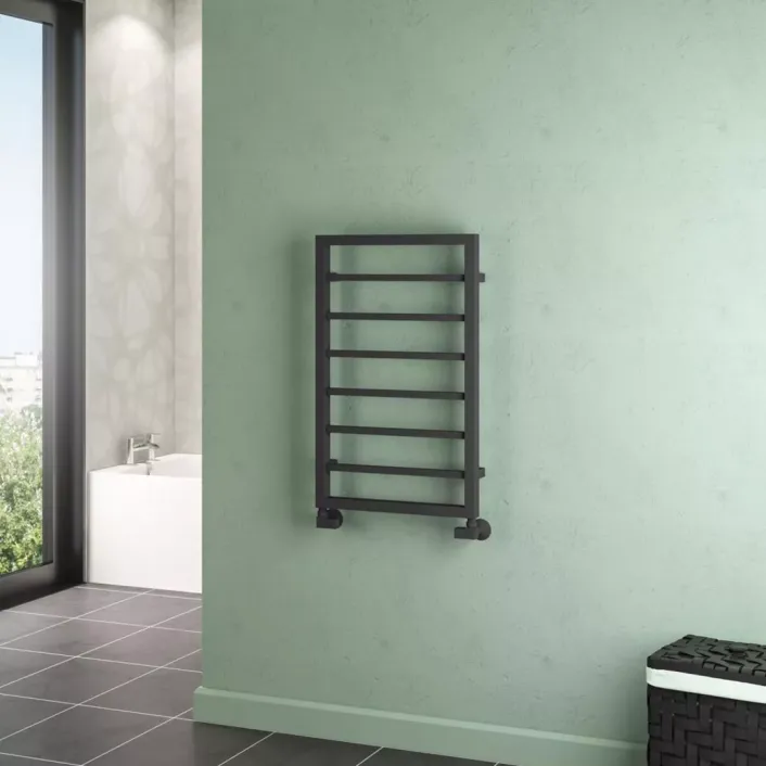 Eastbrook Ryton 800 x 500mm. Towel Rail Matt Anthracite