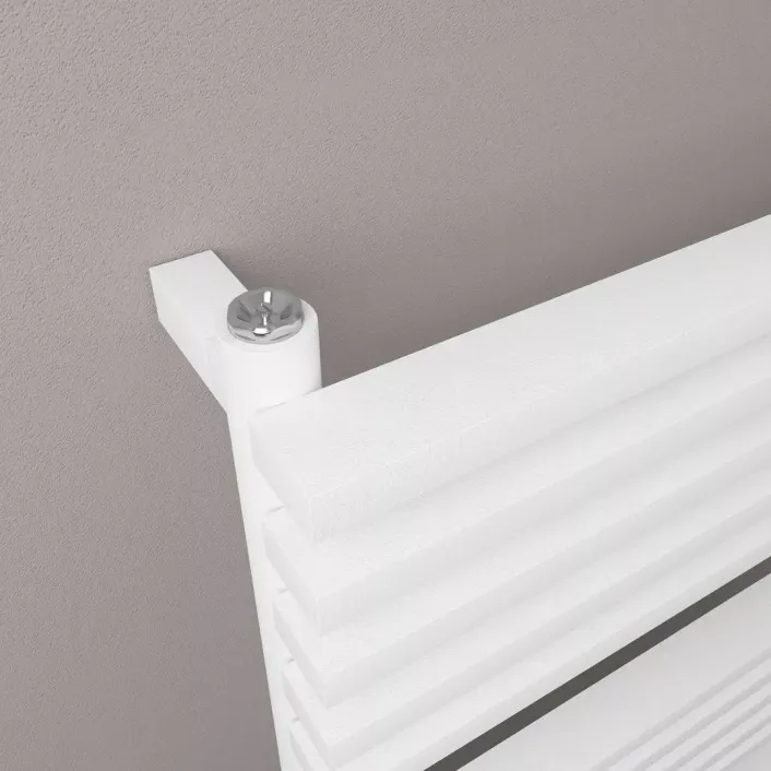 Eastbrook Rowsham 800 x 600mm Towel Rail Matt White