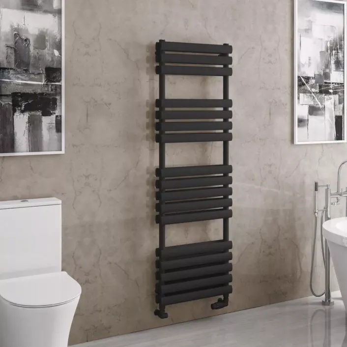 Eastbrook Tunstall Double 1600 x 500 Towel Rail Matt Black