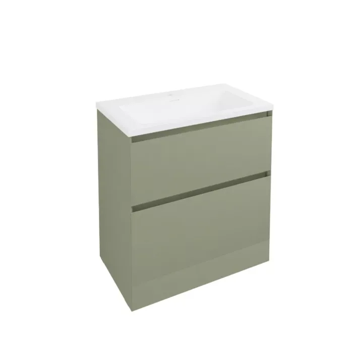 Eastbrook Badbury 80cm Floorstanding Drawer Vanity Unit - Savannah Green