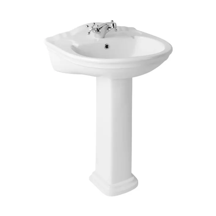 Eastbrook Tamarind 56cm x 47cm 1 Tap Hole Ceramic Basin with Overflow - White