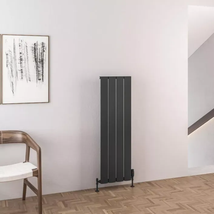 Eastbrook Malmesbury 1200 x 375 Aluminium Radiator Matt Anthracite
