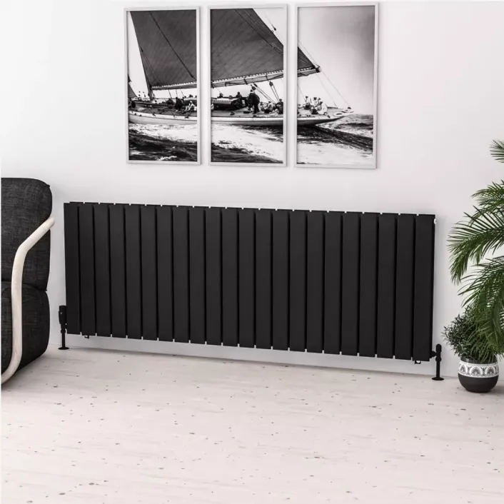 Eastbrook Warrington 600 x 1672 Radiator Type20 Matt Black