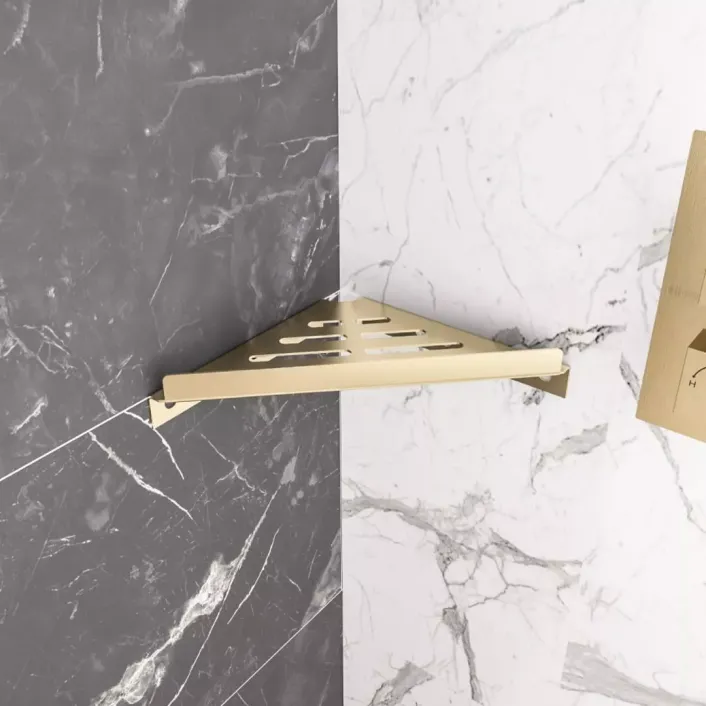 Eastbrook Tile Grout Shelf Brushed Brass